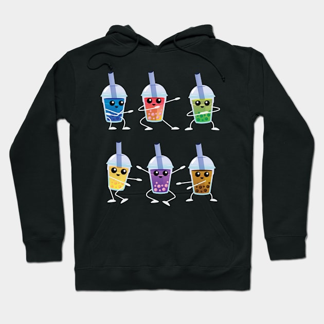 Dabbing Boba Teas Bubble Milk Tea Gift for Boba Tea Lovers Hoodie by Riffize